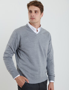 470313 SWEATER V HARRINGTON URBAN Gris Medio Melange