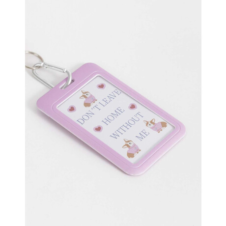 Llavero Y Charm Portarjeta ''k Pop'' Rosa Claro