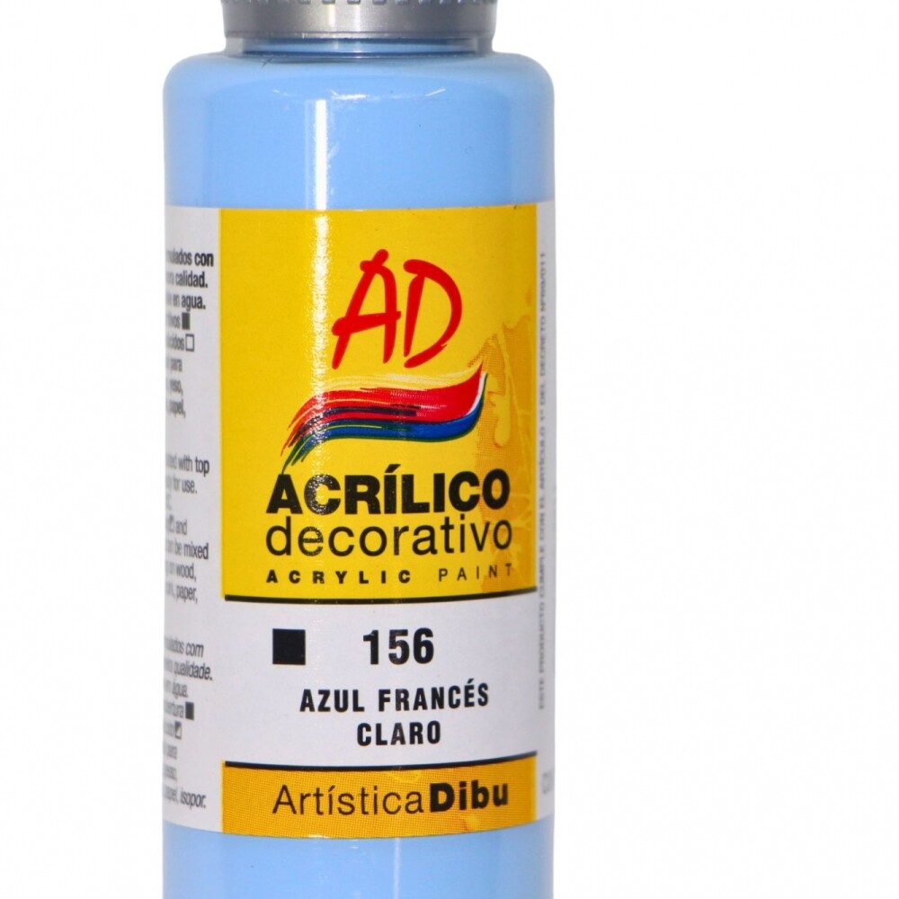 PINTURA ACRILICA ARTISTICA DIBU 60 ML. DIFERENTES COLORES COLOR AZUL FRANCES CLARO 156