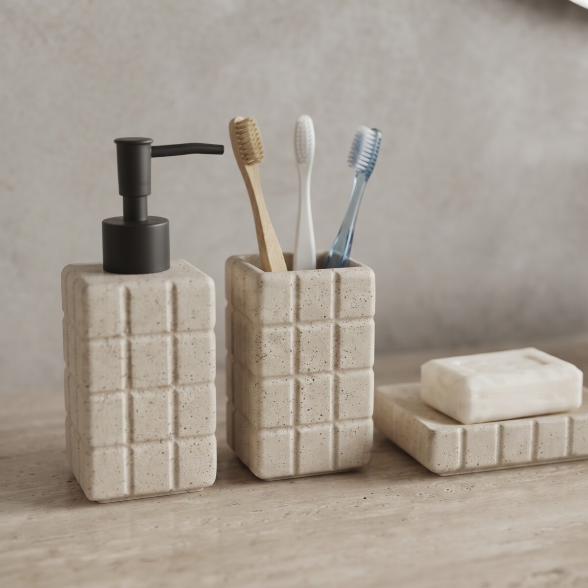 Set accesorios para baño cerámica Mosaico pintitas 