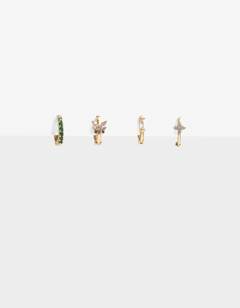 Aros Argollas Set Cubic zirconia Set De Aros Cubic Zirconia - Dorado