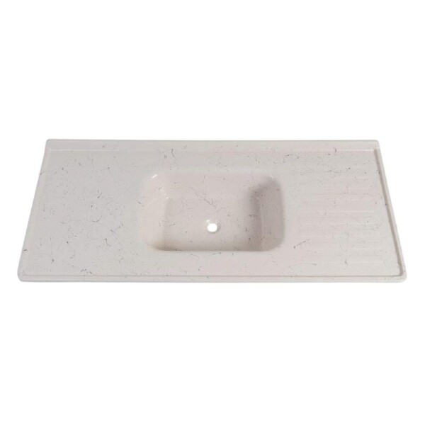 MESADA MARMOLINA 1.20 MT CON VALVULA PLASTICA - VETEADO BEIGE MESADA MARMOLINA 1.20 MT CON VALVULA PLASTICA - VETEADO BEIGE