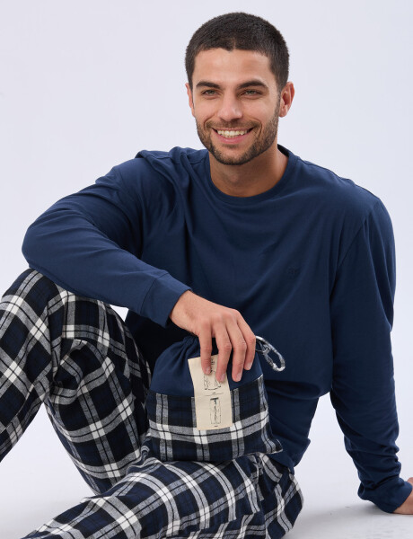 PIJAMA A CUADROS Azul