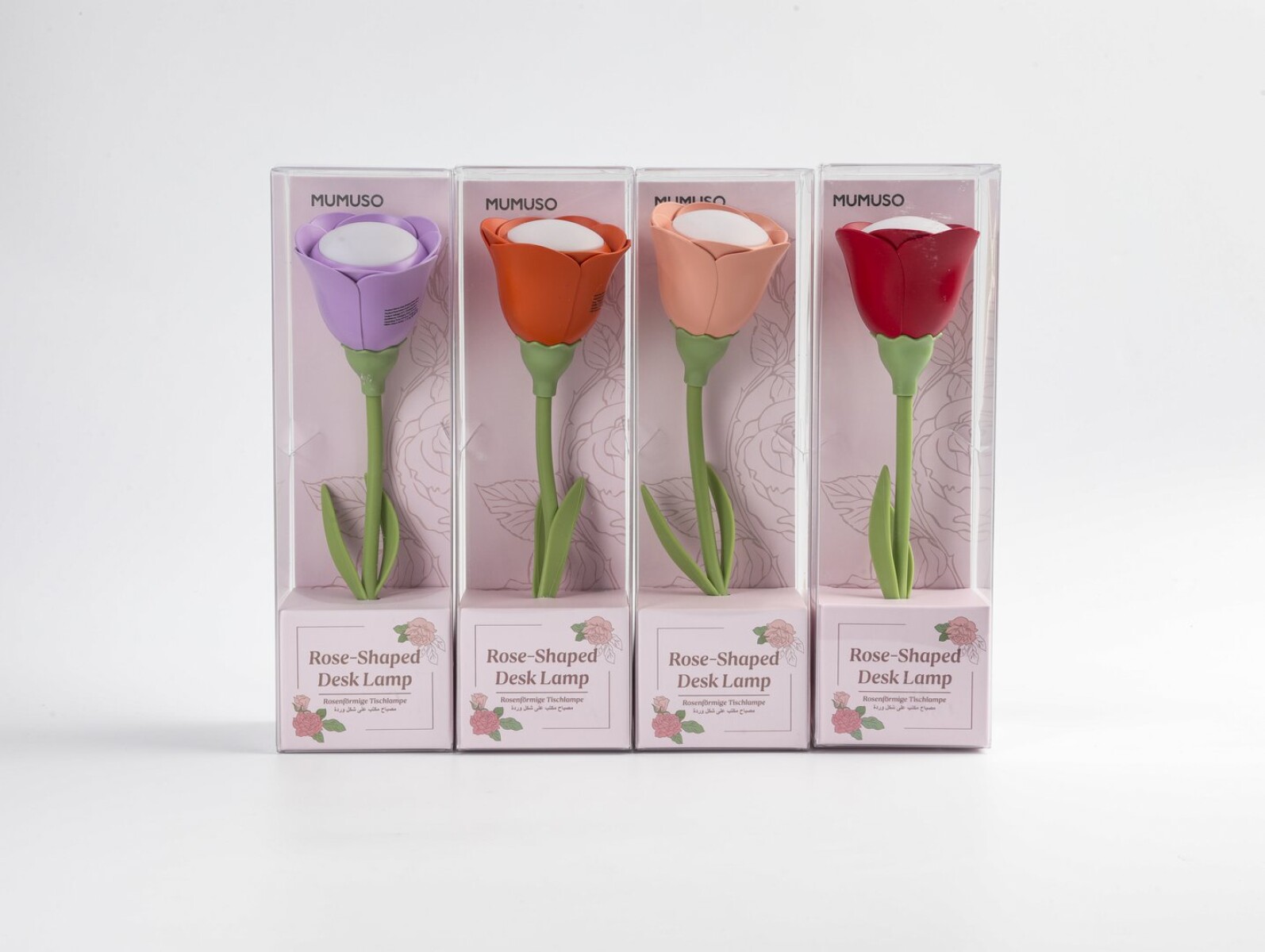 LÁMPARA DE ESCRITORIO EN FORMA DE ROSA 