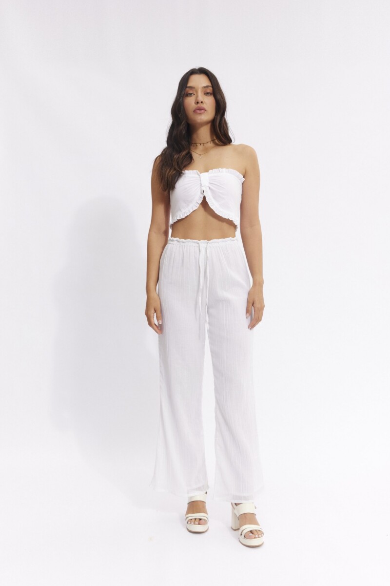 Pantalón Potus de bambula Blanco