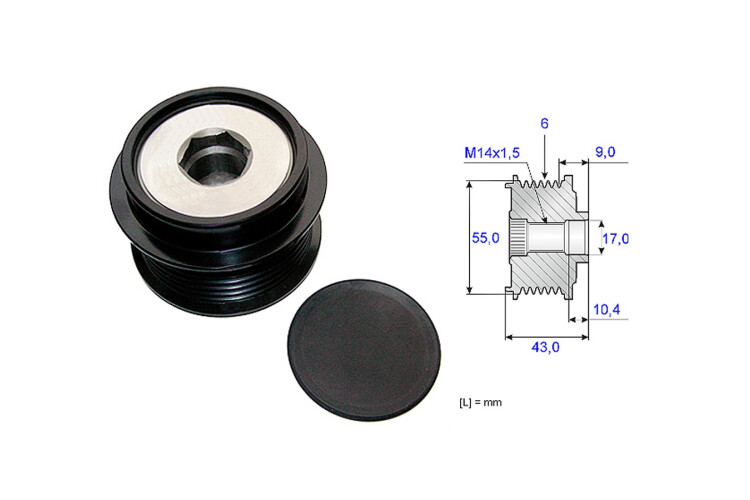Polea Alternador Marcha Libre Toyota Corolla/Rav4 10-17 Polea Alternador Marcha Libre Toyota Corolla/Rav4 10-17