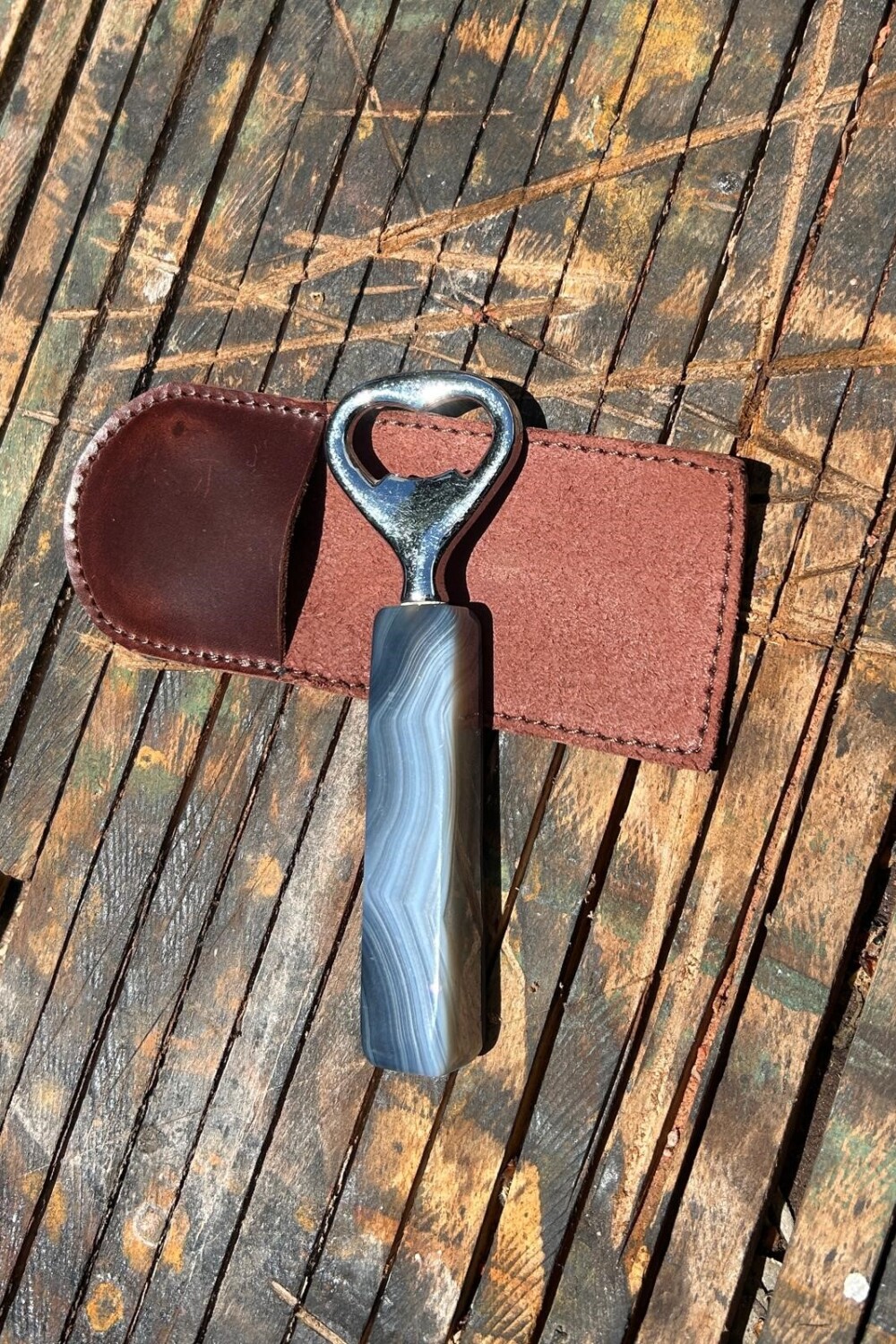 Long Beer Opener Gris / Chocolate