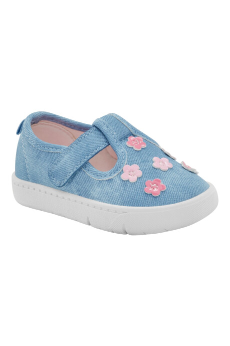 Championes denim, diseño floral Sin color
