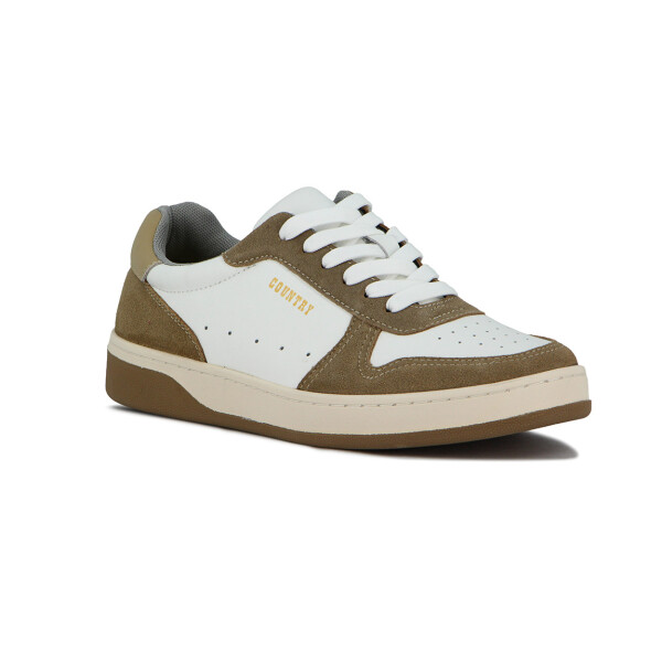Country Calzado Casual Hombre Acordonado - Blanco/beige Blanco-beige