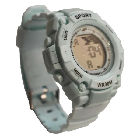 Reloj Deportivo de Pulsera Waterproof Pantalla Luz Unisex Turquesa