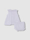 Vestido Blanco Con Cuello Blanco