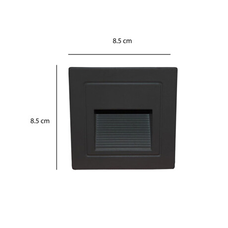 LUMINARIA TRENTO LUX CUBO DE EMBUTIR PARA ESCALERA - 3W Luminaria de Escalera Trento LUX 3W Negro