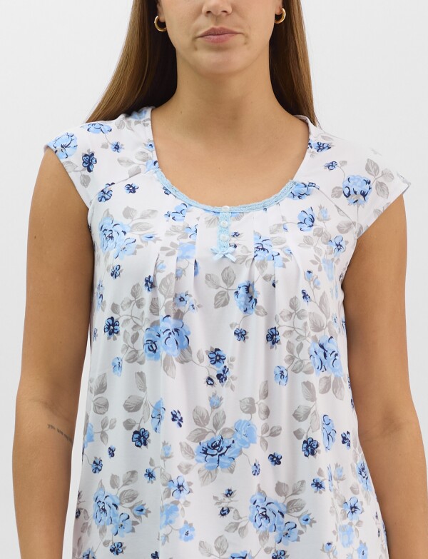 Pijama Con Capri BLANCO/MULTI