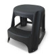 Banqueta 2 escalones soporta 100 kg NEGRO