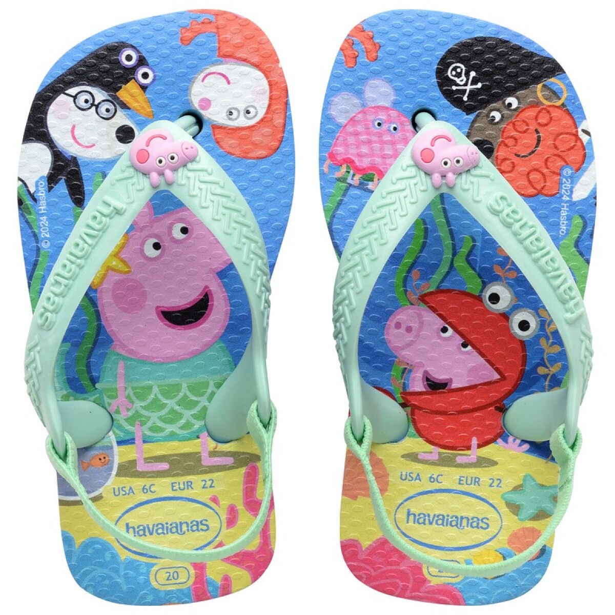 Ojotas Havaianas Baby Peppa Pig - Azul 