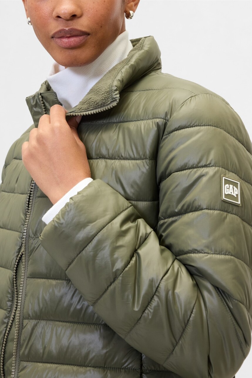 Campera Puffer Mujer Mesculen Green