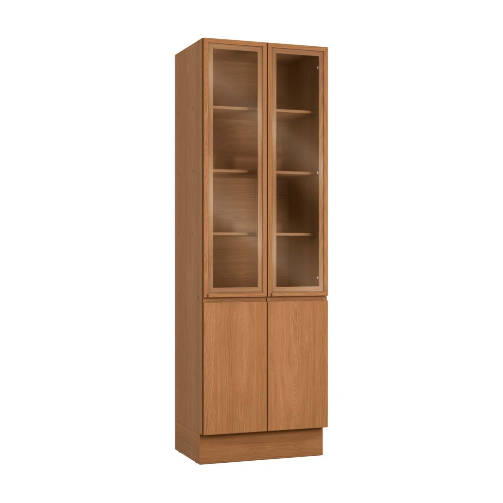 ARMARIO CRISTALERO 70 CM MDF-Y-MDP MARRON GÉNOVA