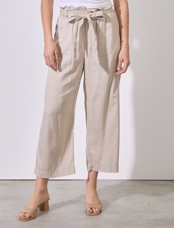 Pantalon Tencel BEIGE CLARO