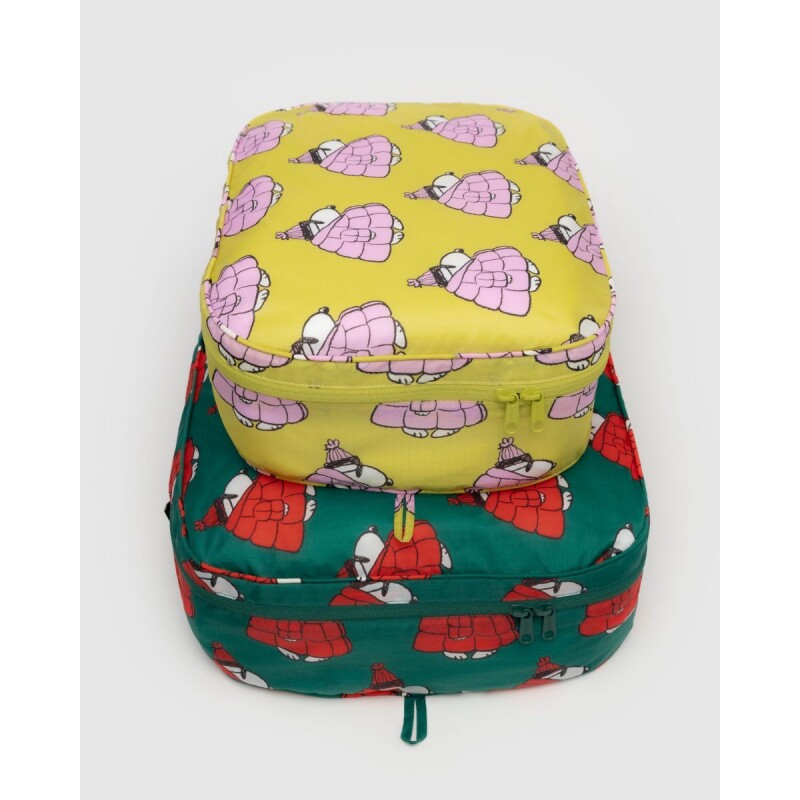 Set x 2 neceser organizadores Baggu Puffer Snoopy Set X 2 Neceser Organizadores Baggu Puffer Snoopy