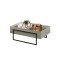 Mesa De Living Vidrio Y Metal - Pilar Verde