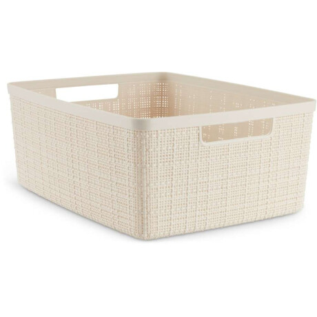 Cesta Jute 12L Plastico Blanco Crudo