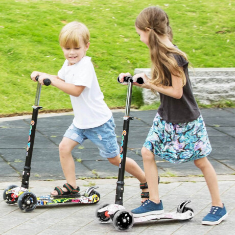 Monopatín Tripatín Estampado C/ Luz Scooter Regulable Estrellas