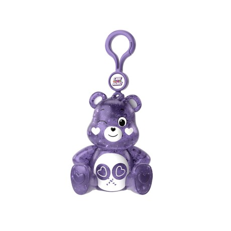 Figura Squishy Osito Cariñositos con Clip Colgante LILA