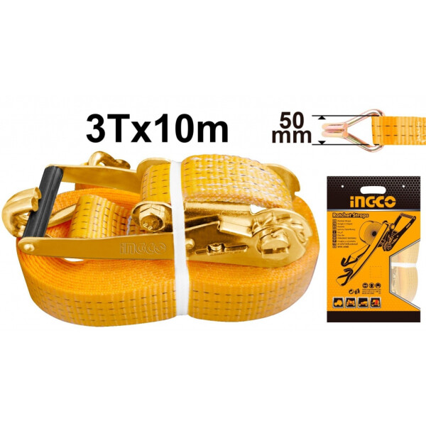 CINTA CATRACA SUJECION INGCO 3 TON 50MM 10M HRSP3101 CINTA CATRACA SUJECION INGCO 3 TON 50MM 10M HRSP3101