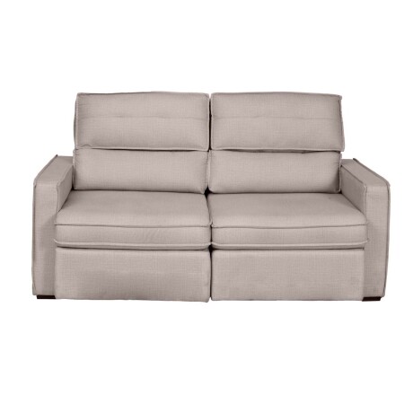 SOFA RETRACTIL 2 CUERPOS TELA MARRON AMBAR CHOC.