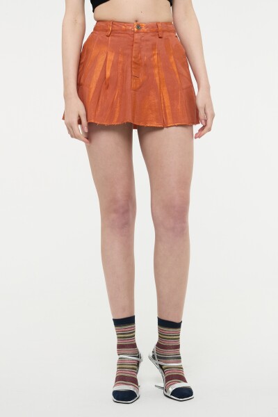 FALDA DENIM Naranja