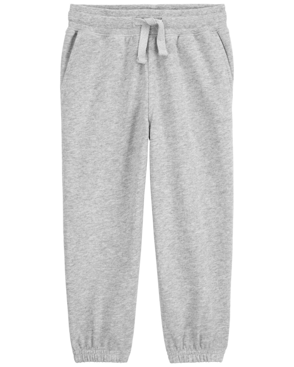Pantalón deportivo de algodón, con logo, gris. Talles 2-5T 