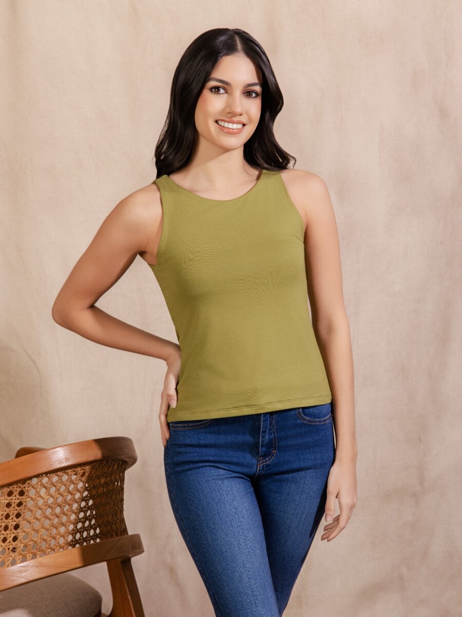 Musculosa Halter. - Verde. 