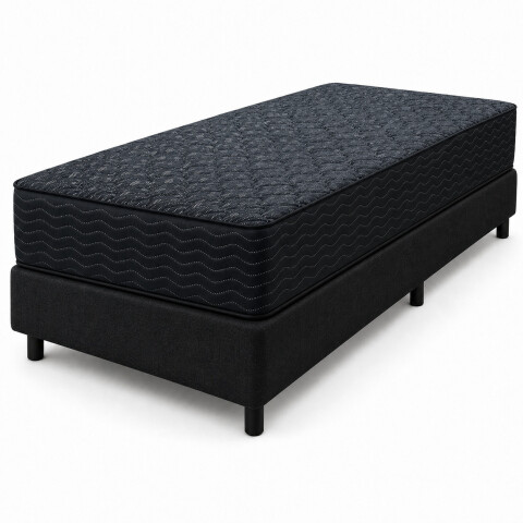 Conjunto sommier y colchón de espuma Zafiro Linde 1 plaza 80x190 Conjunto sommier y colchón de espuma Zafiro Linde 1 plaza 80x190