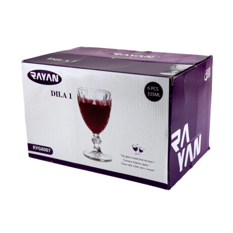COPA VINO SET X6PCS VIDRIO LABRADO DIAMANTE 335ML DILA 1 RAYAN COPA VINO SET X6PCS VIDRIO LABRADO DIAMANTE 335ML DILA 1 RAYAN