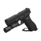 Llavero mini pistola Glock 17 con linterna Negro