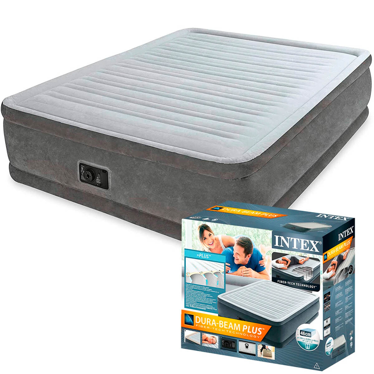 Colchon Inflable Sommier Intex Queen 2P Eléctrico - Inx064414 
