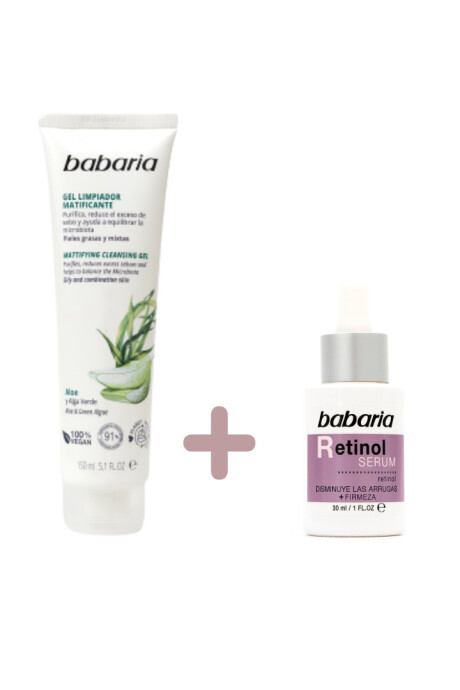 Rutina básica de skincare - Gel limpiador + serum Retinol