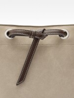Bolso Bombonera Efecto Piel taupe