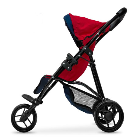 Coche Muñecas Bebote Juguete Cochecito Bebé Plegable Rojo/Azul