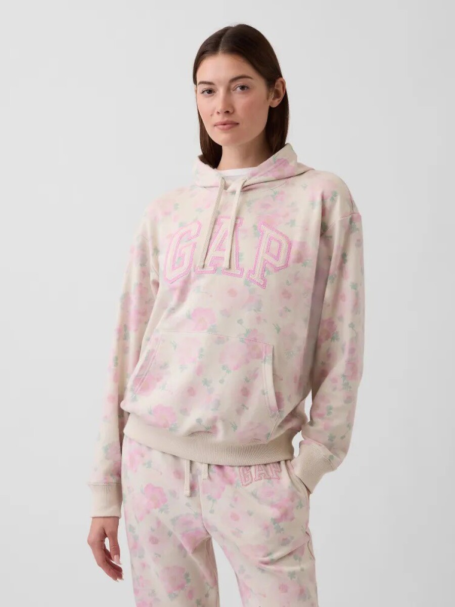 Buzo Canguro Logo Gap Mujer - Pink Floral 
