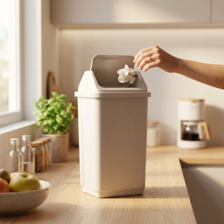 Tarro de residuos vaivén 9 lts GRIS