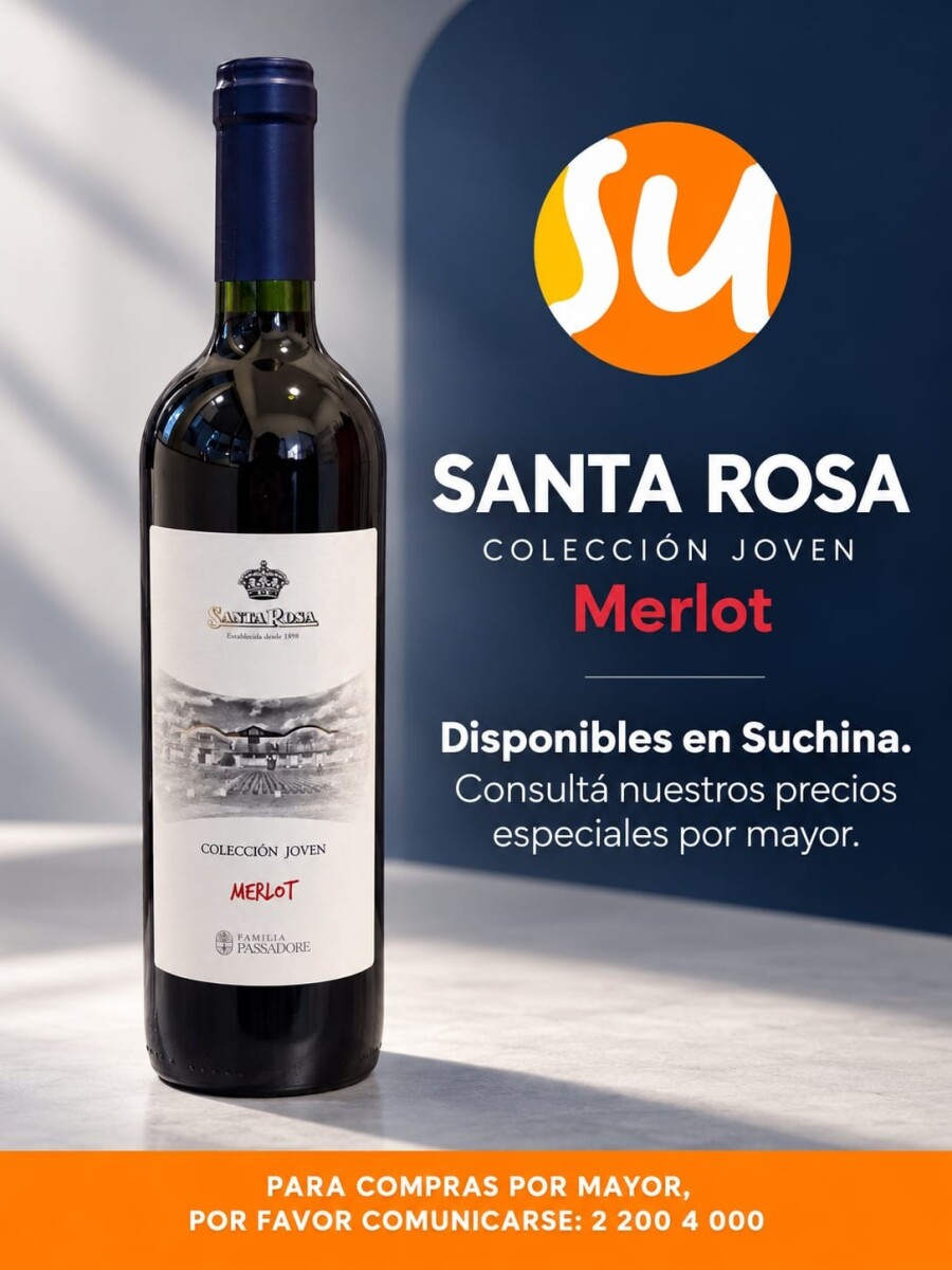 VINO SANTA ROSA 1LT (03) MERLOT TINTO (VIDRIO)(COLECCION JOVEN) 