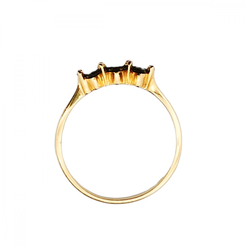 Anillo Trilogy-Oro 18k-Piedra Zafiro y Zirconia-AN9507 conpiedra