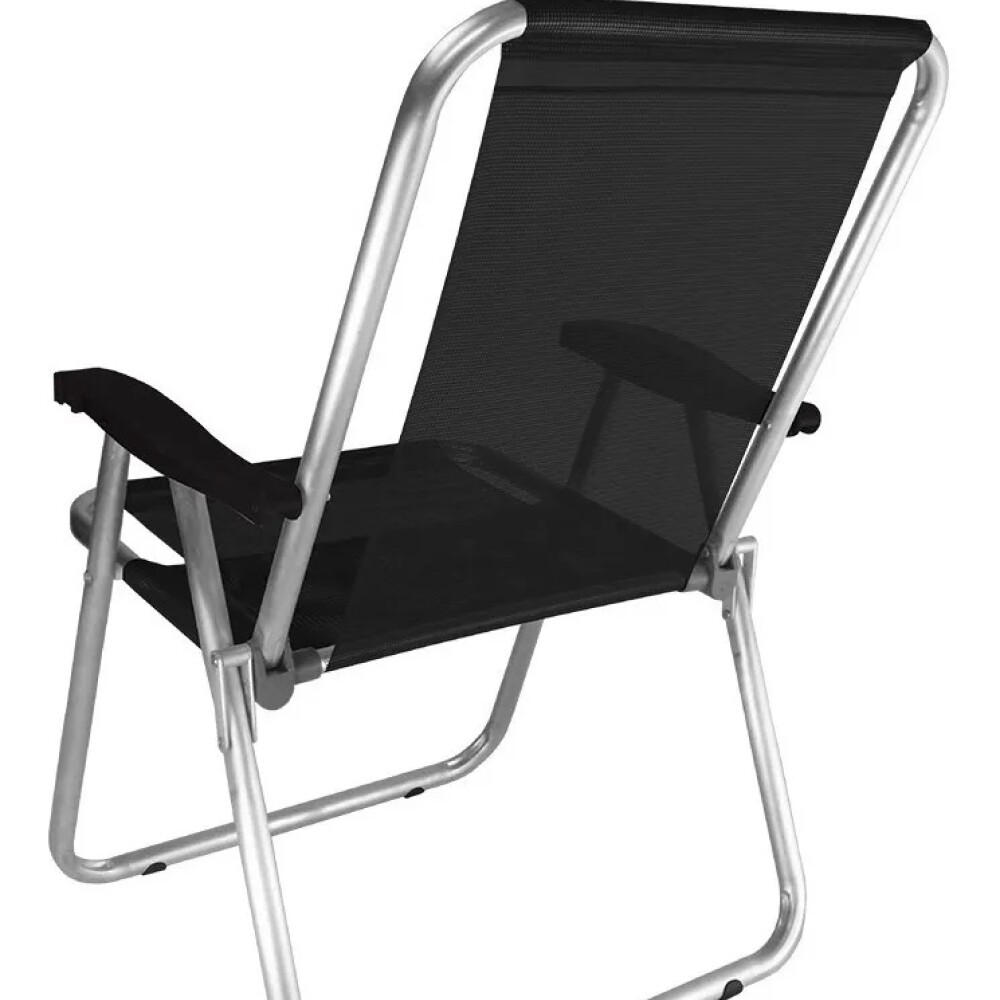 Sillón Max Aluminio Zaka Super Resistente 140 KG NEGRA
