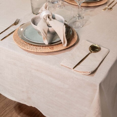MANTEL LINO Y ALGODÓN LINO-Y-ALGODON NATURAL-BEIGE MALIBU NATURAL