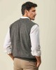 Chaleco Lambswool Escote V Gris