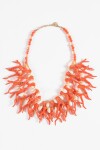 Collar coral caracol rojo