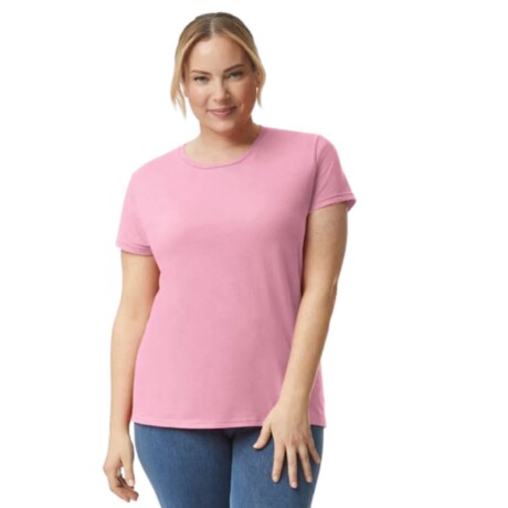 Camiseta básica Talles grandes dama Rosa