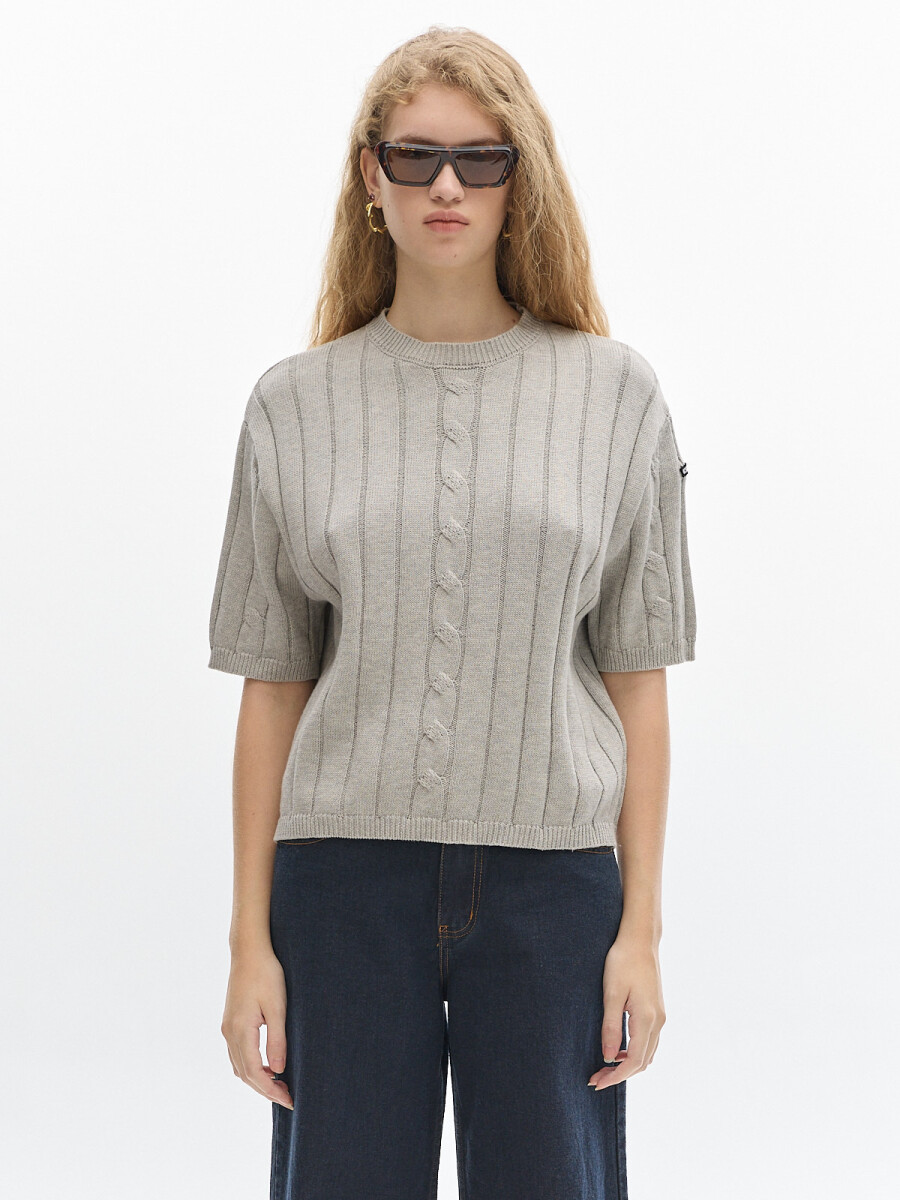 Knit T-shirt Jody - Gris Melange 