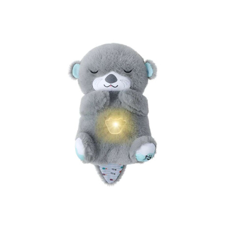 Oso de peluche con rudio blanco, luces y movimiento Gris